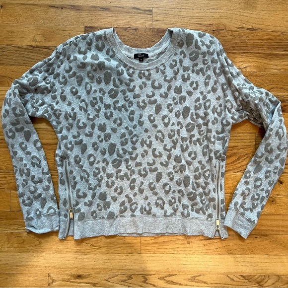 Rails Cheetah Print Side Zipper Marlo Pullover - Picture 2 of 10